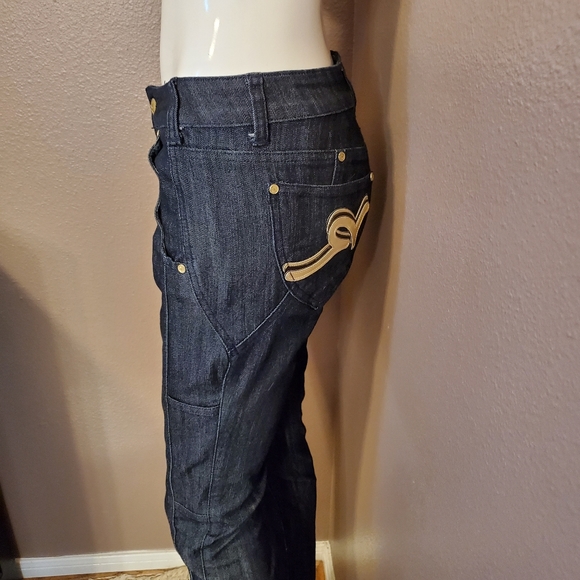 ROCAWEAR gold applique pocket jeans 3 - Picture 3 of 8